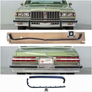 NOS GM 77-79 Catalina & Bonneville Front & Rear Bumper Impact Strips