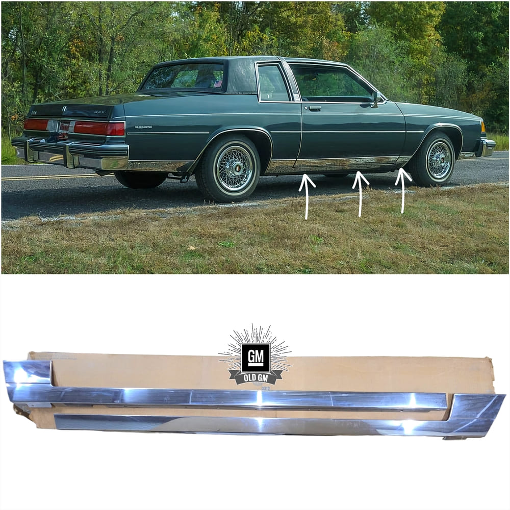 NOS GM 80-84 Electra 80-85 LeSabre Coupe Rocker Panel Molding Set 1 NOS GM 80-84 Electra 80-85 LeSabre Coupe Rocker Panel Molding Set 1