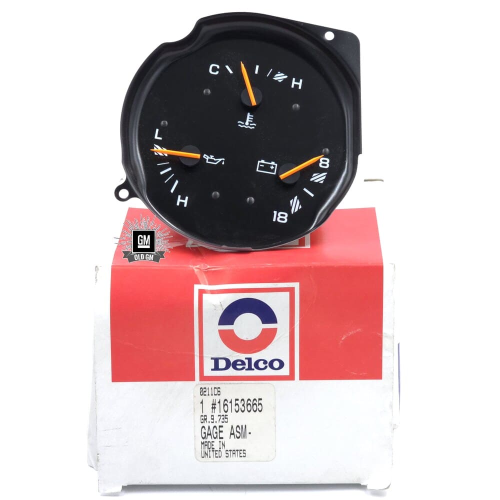 NOS Delco 85-91 Van Temp-Oil-Voltage Combo Gage 1 NOS Delco 85-91 Van Temp-Oil-Voltage Combo Gage
