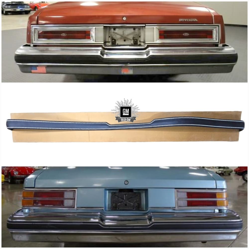 NOS 77-78 Riviera 77-79 LeSabre Rear Bumper Strip 1 NOS 77-78 Riviera 77-79 LeSabre Rear Bumper Strip